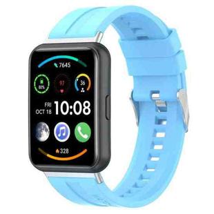 For Huawei Watch Fit 2 Tire Tread Watch Band(Sky Blue)