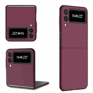 For Samsung Galaxy Z Flip4 Armor Foldable Phone Case(Wine Red)