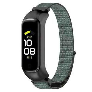 For Samsung Galaxy Fit 2 SM-R220 Nylon Loop Watch Band(Grey + Black Frame)