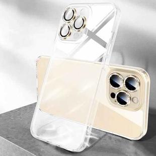 For iPhone 14 Plus Diamond Eagle Eye Anti-Fingerprint Glass Phone Case (Transparent)