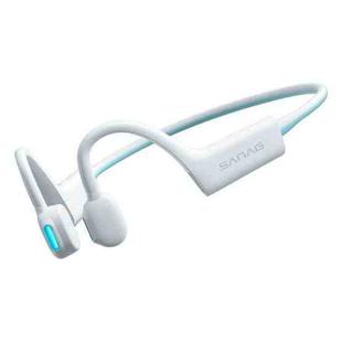 Sanag A7S Bone Conduction Portable Sports Bluetooth Headset(White Blue)