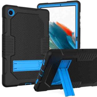 For Samsung Galaxy Tab A8 10.5 2021 X200 Contrast Color Robot Shockproof Silicone + PC Tablet Case(Black Blue)