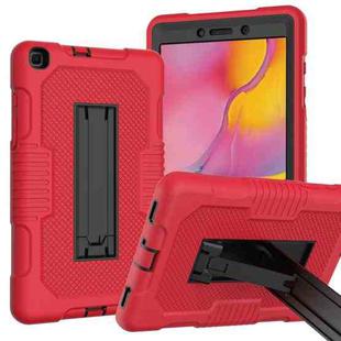For Samsung Galaxy Tab A 8.0 2019 T290 Contrast Color Robot Shockproof Silicone + PC Tablet Case(Red Black)