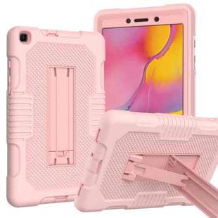 For Samsung Galaxy Tab A 8.0 2019 T290 Contrast Color Robot Shockproof Silicone + PC Tablet Case(Rose Gold)