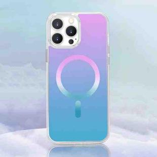 For iPhone 14 Pro Gradient Magsafe Magnetic Phone Case(Pink Blue)