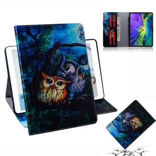 For iPad Pro 11 inch (2020) Formula Pattern Horizontal Flip Leather Tablet Case with Holder & Card Slot & Wallet(Owl)
