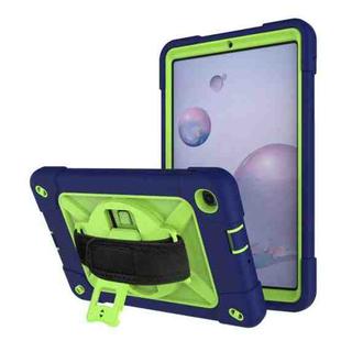 For Samsung Galaxy Tab A 8.4 T307 Contrast Color Robot Silicone + PC Tablet Case(Navy Blue Yellow Green)