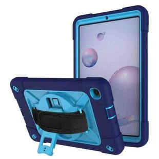 For Samsung Galaxy Tab A 8.4 T307 Contrast Color Robot Silicone + PC Tablet Case(Navy Blue)