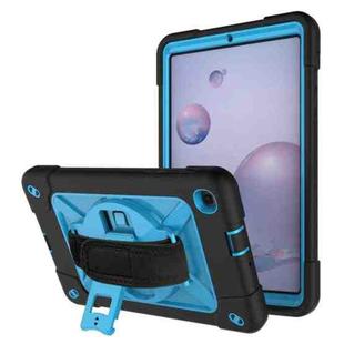 For Samsung Galaxy Tab A 8.4 T307 Contrast Color Robot Silicone + PC Tablet Case(Black Blue)