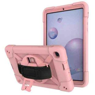 For Samsung Galaxy Tab A 8.4 T307 Contrast Color Robot Silicone + PC Tablet Case(Rose Gold)