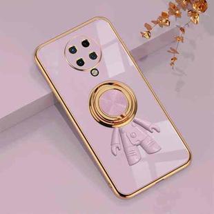 For Xiaomi Redmi K30 Pro 6D Plating Astronaut Ring Kickstand Phone Case(Light Purple)