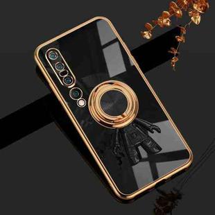 For Xiaomi Mi 10 Pro  5G 6D Plating Astronaut Ring Kickstand Phone Case(Black)