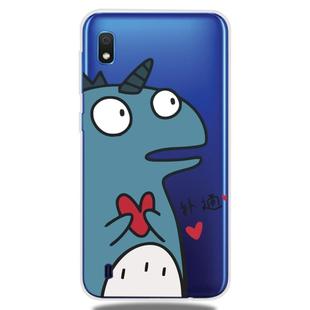 For Galaxy A10 Lucency Painted TPU Protective(Loving Dinosaur)