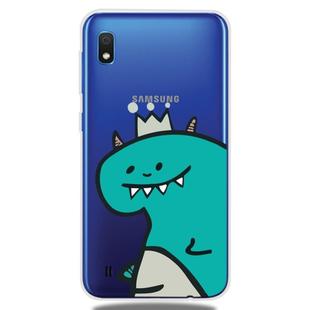 For Galaxy A10 Lucency Painted TPU Protective(Crown Dinosaur)