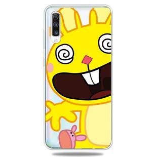 For Galaxy A50 Lucency Painted TPU Protective(Dizzy Rabbit)