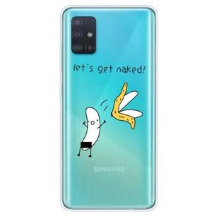 For Galaxy A51 Lucency Painted TPU Protective(Banana)