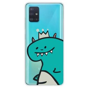 For Galaxy A71 Lucency Painted TPU Protective(Crown Dinosaur)