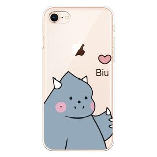 For iPhone 7 / 8 Lucency Painted TPU Protective(Caring Monster)