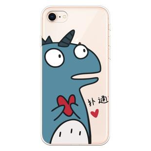 For iPhone 7 / 8 Lucency Painted TPU Protective(Loving Dinosaur)