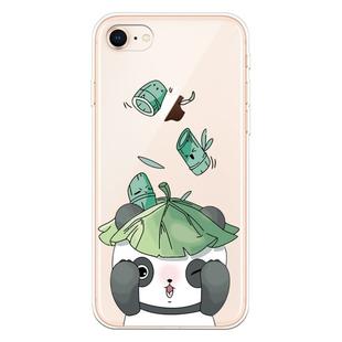 For iPhone 7 / 8 Lucency Painted TPU Protective(Lotus Leaf Panda)
