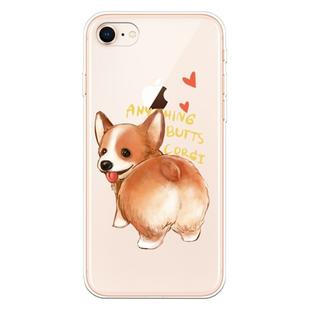 For iPhone 7 / 8 Lucency Painted TPU Protective(Corgi)