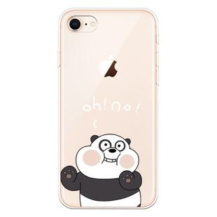 For iPhone 7 / 8 Lucency Painted TPU Protective(Face Panda)