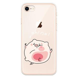 For iPhone 7 / 8 Lucency Painted TPU Protective(Hit The Face Pig)