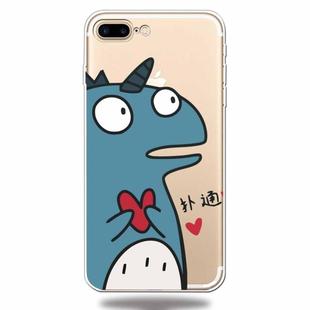 For iPhone 7Plus / 8Plus Lucency Painted TPU Protective(Loving Dinosaur)