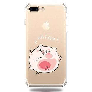 For iPhone 7Plus / 8Plus Lucency Painted TPU Protective(Hit The Face Pig)