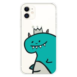 For iPhone 11 Lucency Painted TPU Protective(Crown Dinosaur)