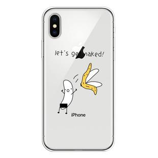 For iPhone XS Lucency Painted TPU Protective(Banana)