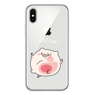 For iPhone XS Max Lucency Painted TPU Protective(Hit The Face Pig)
