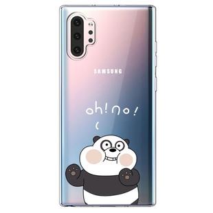 For  Galaxy Note 10 Plus Lucency Painted TPU Protective(Face Panda)