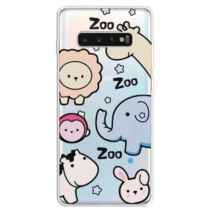 For  Galaxy S10 Plus Lucency Painted TPU Protective(Zoo)