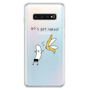 For  Galaxy S10 Plus Lucency Painted TPU Protective(Banana)