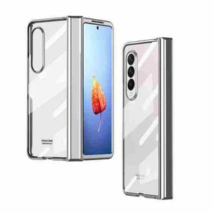 For Samsung Galaxy Z Fold4 Full Body Electroplating Hinge Phone Case(Silver)