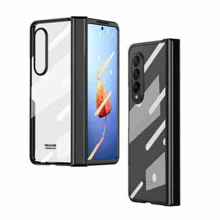 For Samsung Galaxy Z Fold4 Full Body Integrated Electroplating Hinge Phone Case(Black)