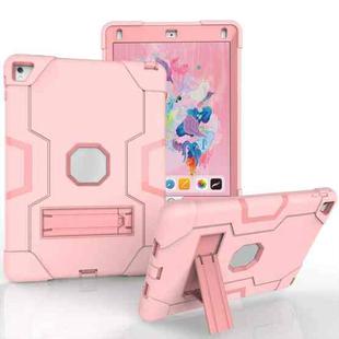 Contrast Color Robot Silicone + PC Tablet Case For iPad 6 / iPad Pro 9.7 2016(Rose Gold)