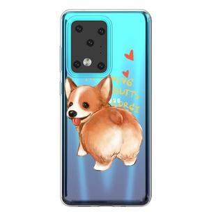 For Galaxy S20 Ultra Lucency Painted TPU Protective(Corgi)