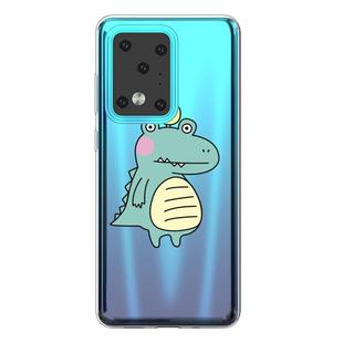 For Galaxy S20 Ultra Lucency Painted TPU Protective(Bird Crocodile)