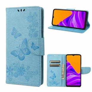 For Samsung Galaxy Xcover6 Pro Butterflies Embossing Horizontal Flip Leather Phone Case(Blue)