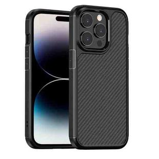 For iPhone 14 Pro Max Carbon Fiber Texture Case (Black)