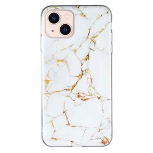 For iPhone 13 IMD Marble Pattern TPU Phone Case(White)