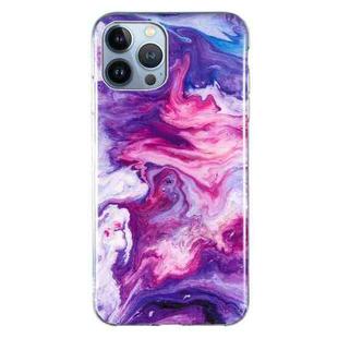 For iPhone 13 Pro IMD Marble Pattern TPU Phone Case (Red)