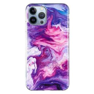 For iPhone 13 Pro Max IMD Marble Pattern TPU Phone Case (Red)