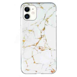 For iPhone 11 IMD Marble Pattern TPU Phone Case (White)