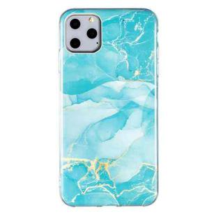 For iPhone 11 Pro Max IMD Marble Pattern TPU Phone Case (Green)