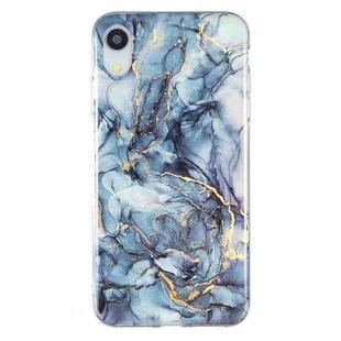 For iPhone XR IMD Marble Pattern TPU Phone Case(Grey)