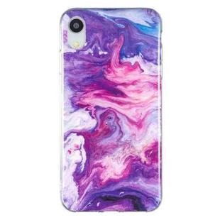 For iPhone XR IMD Marble Pattern TPU Phone Case(Red)