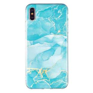 For iPhone X / XS IMD Marble Pattern TPU Phone Case(Green)